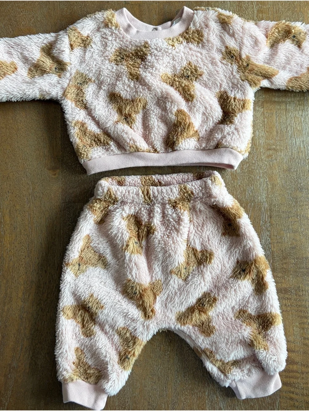 Baby GAP Plush Two-Piece Teddy Bear Set in Light Pink and Tan